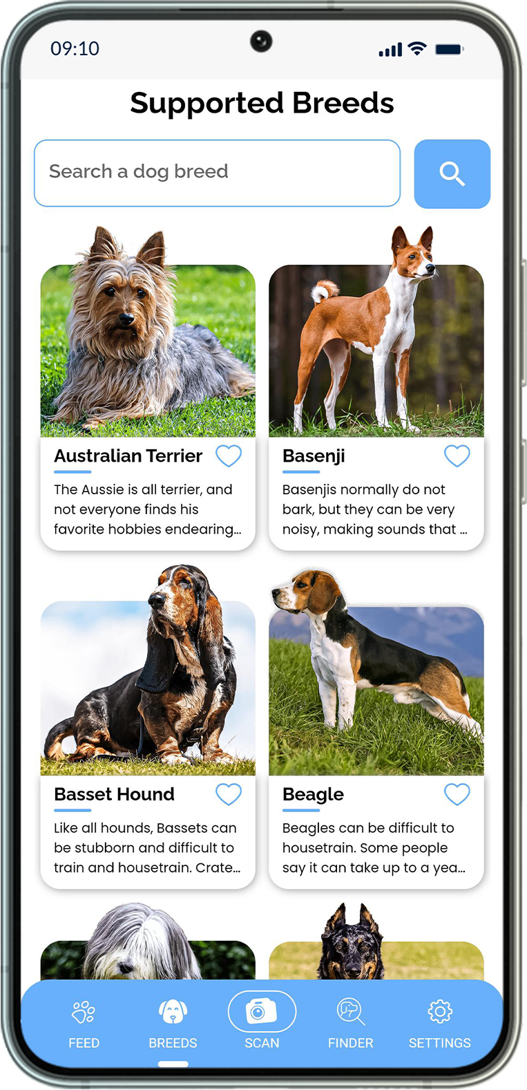 Dog shops identification app